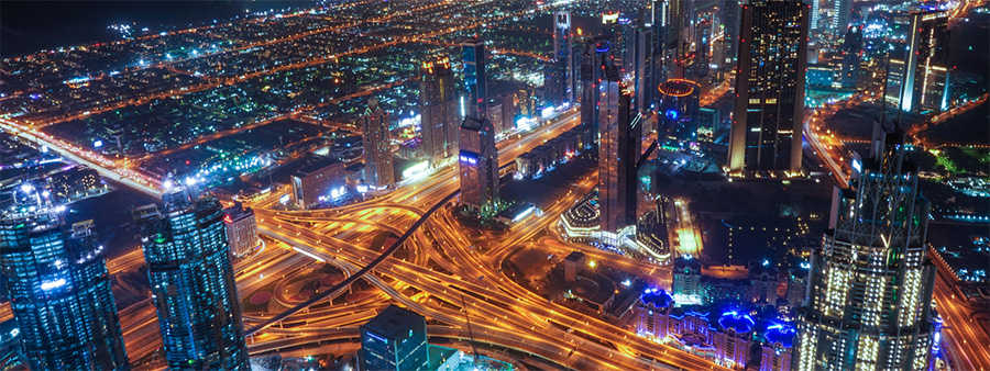 City at night banner