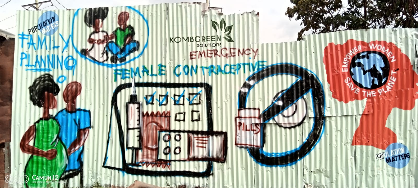 Komb Green mural banner