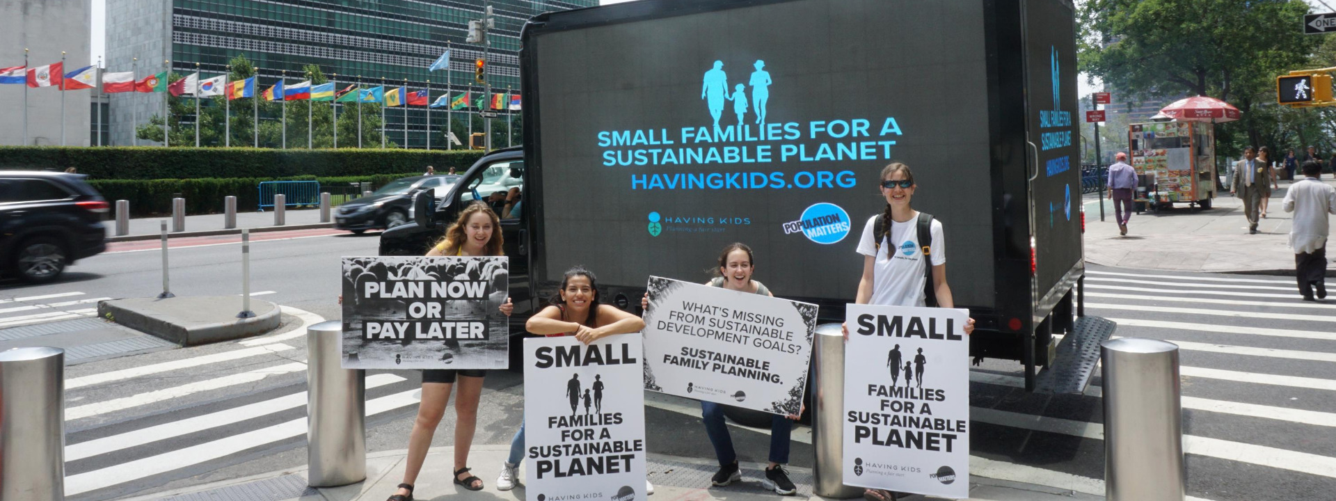 NYC WPD girls with digivan banner