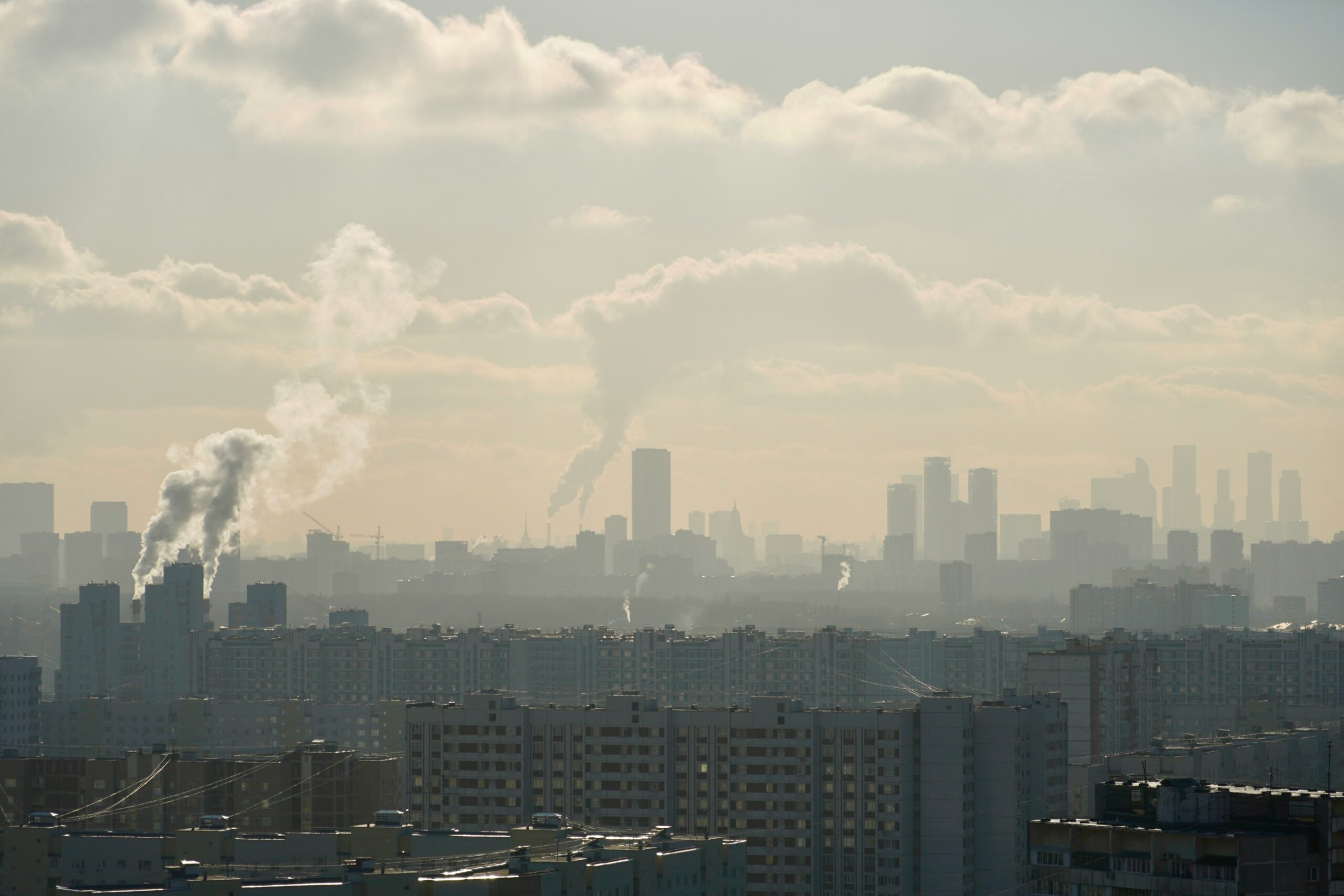 Air pollution over a city